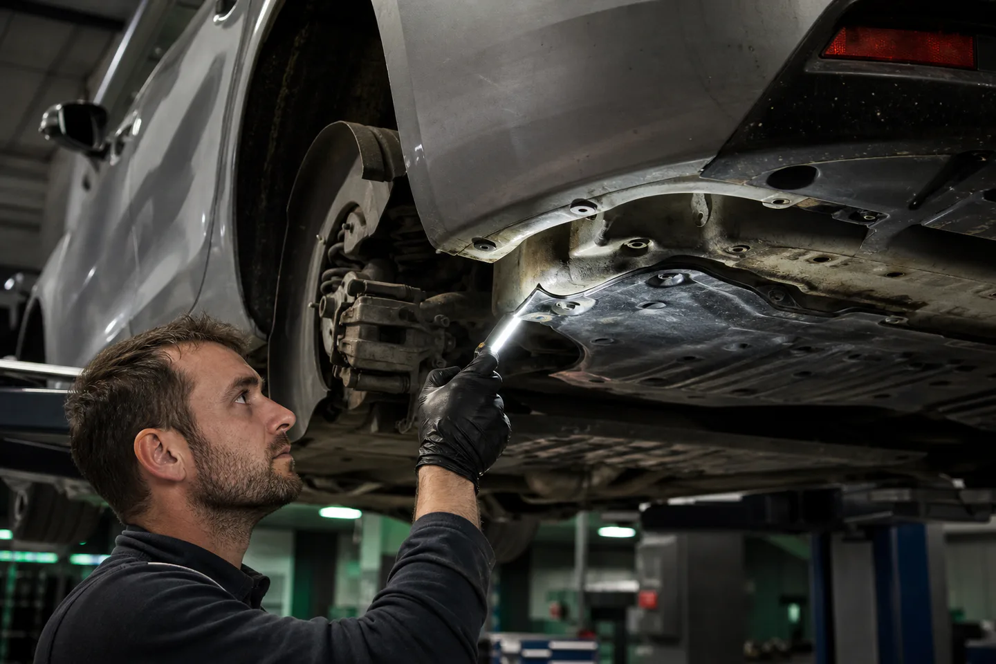 Осмотр скрытых зон днища Citroën после частичной разборки